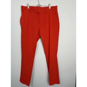 J Lindeberg Men's 34x32 High Vent Golf Pant Fiery Red Quick Dry GMPA07906-G135